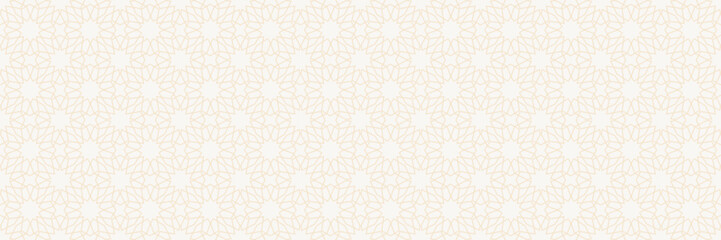 Fototapeta premium Luxury seamless gold geometric Moroccan vector pattern Arabian style 