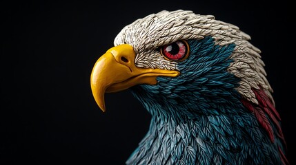 Patriotic artwork displayed at a Memorial Day festival, honoring military service