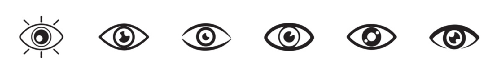 Eye icon set. See and unsee symbol. Show password.Eyes icon vector collection. Look and Vision icons. vector  illustration eps 10.