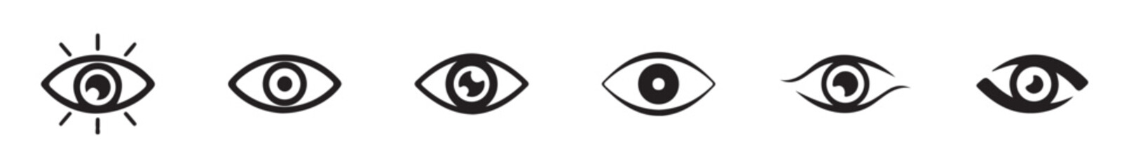Eye icon set. See and unsee symbol. Show password.Eyes icon vector collection. Look and Vision icons. vector  illustration eps 10.