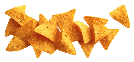 Naklejka premium [Transparent Background PNG]Crispy Nachos Ready to Eat