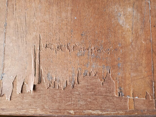Distressed Wood Texture, Aged Brown Timber with Peeling Flakes