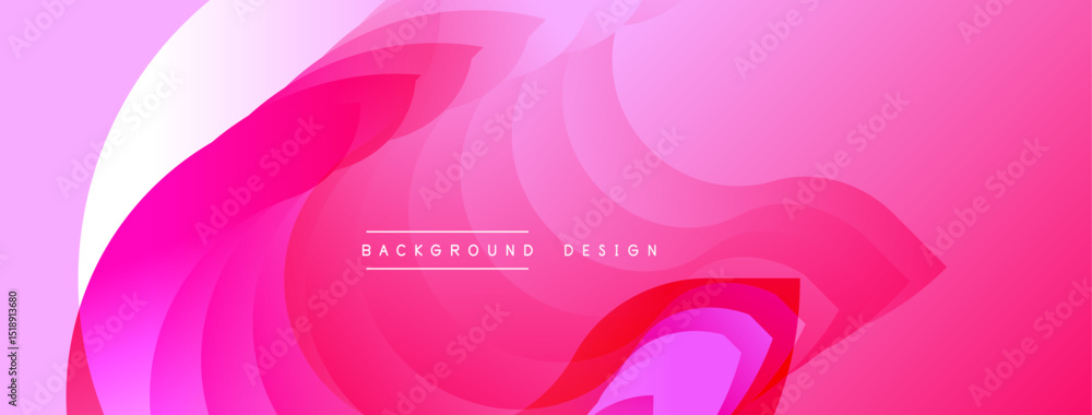 Poster abstract pink waves create dynamic background. smooth gradients, flowing shapes suggest movement, mo