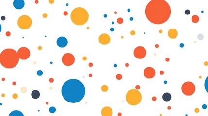 Abstract colorful circle pattern on a white background.