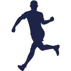 Fototapeta premium Dynamic Silhouette of a Runner in Motion