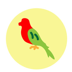 Parrot Companion Vector Flat Icon Design