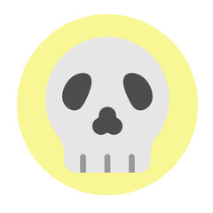 Skull Cave Vector Flat Icon Design
