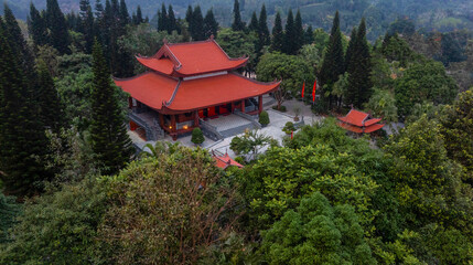 Aerial or distant panoramic views of the Dinh Hoa Safe Zone (ATK), a historic revolutionary base...