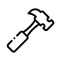 hammer line icon