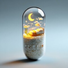 A capsule depicting a peaceful sleep setting.