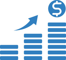 Fototapeta premium Profit Icon Glyph