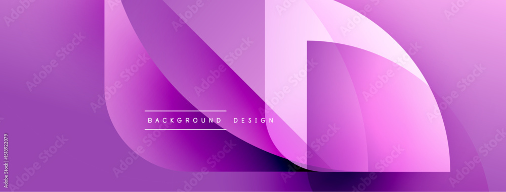 Poster Abstract purple background. Overlapping shapes create dynamic visual effect. Modern design suitable for banners, presentations.