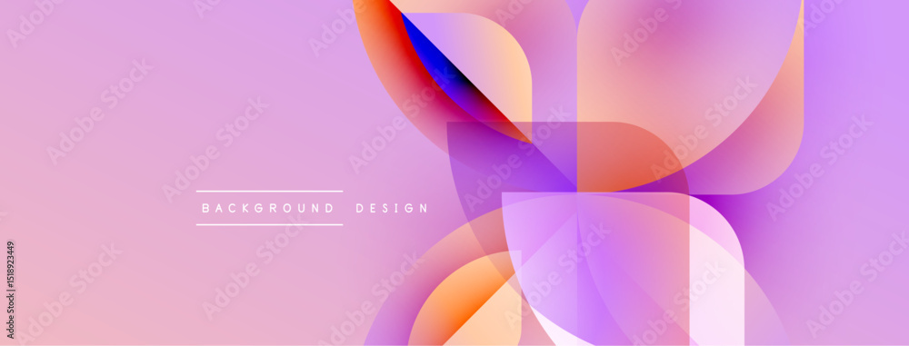 Poster abstract fluid shapes overlap, creating vibrant pink, orange, purple gradients. modern design elemen