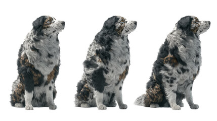 Three Adorable Dogs in Different Poses, Captivating Expressions and Unique Fur Patterns