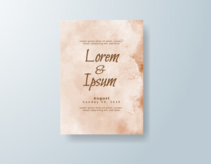 Wedding invitation with abstract watercolor background