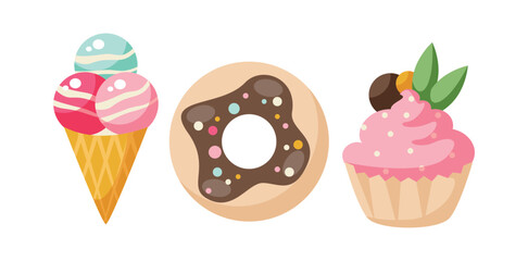 Delicious Dessert Cake Set