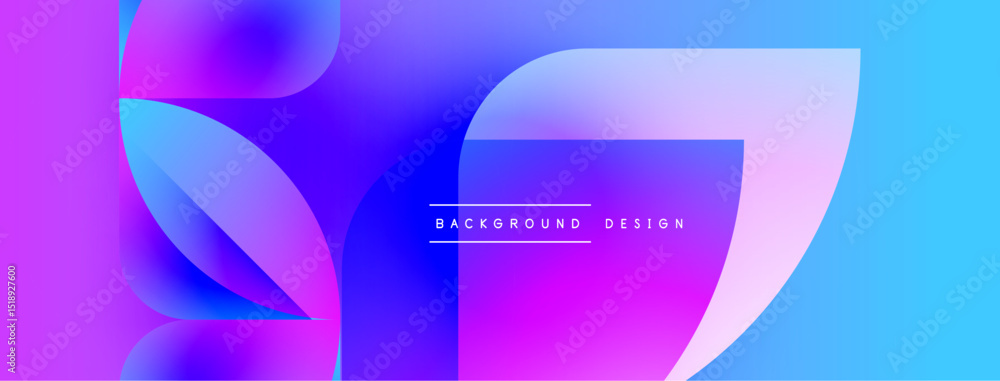 Leinwandbilder Abstract gradients form flowing shapes. Vibrant pinks, blues create dynamic visual effect. Modern design element for backgrounds.