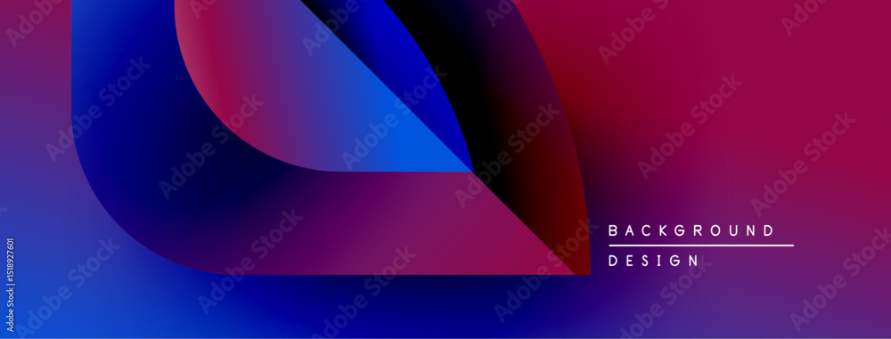 Aufkleber abstract fluid shapes blend vibrant blues, purples, pinks. modern design creates dynamic visual expe