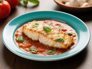 Pan-Seared Mediterranean Cod in Tomato Basil Sauce