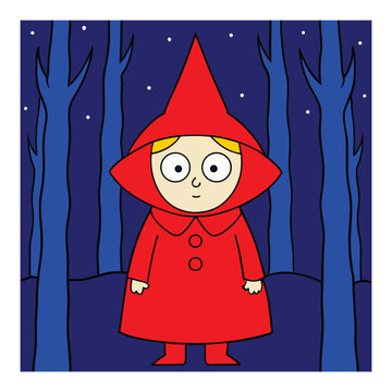 A mysterious red witch roams the midnight forest, cloaked in magic and moonlight, casting spells and guarding ancient secrets beneath the whispering trees.
