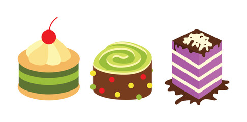 Delicious Dessert Cake Set