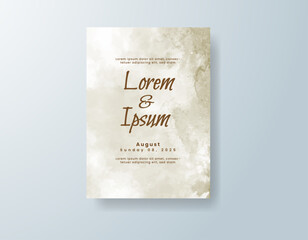 Wedding invitation with abstract watercolor background