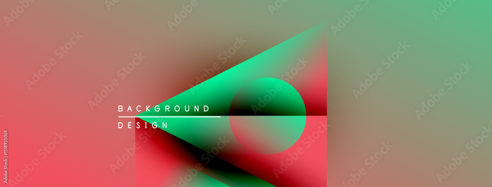 Aufkleber abstract gradient background. fluid shapes blend red, green, beige tones. modern design element for 