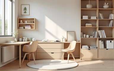 Fototapeta premium Creative style child study room. High quality