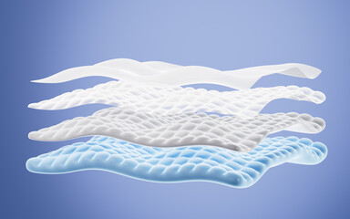 Comfortable and soft mattress background, 3d rendering. © 婷婷 季