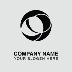 Abstract circle logo design for business company branding identity and corporate visual communication
