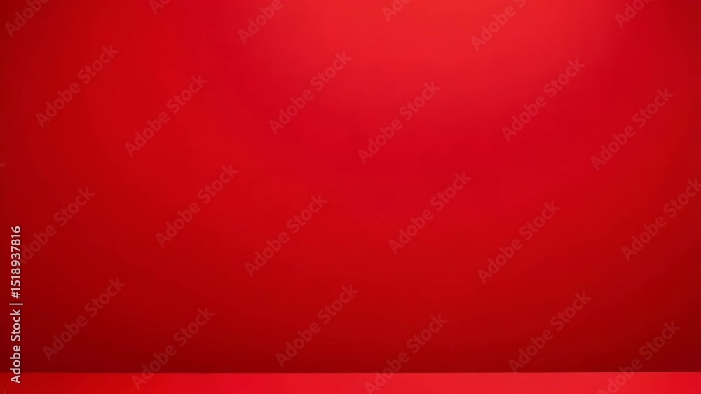 Poster seamless red studio background with floor space, suitable for product displays or video conferencing
