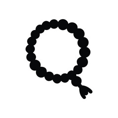 Tasbih beads silhouette
