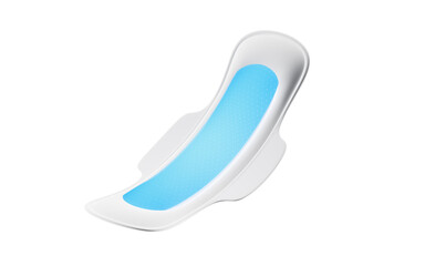 Menstrual pad advertisement, The concept of light and breathable, soft and breathable and so on, 3d rendering.