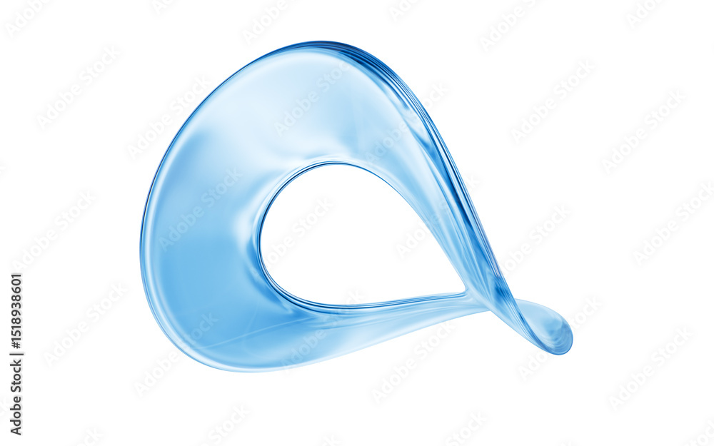 Poster abstract multi-layered glass curve background, 3d rendering.