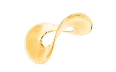 Abstract multi-layered glass curve background, 3d rendering.
