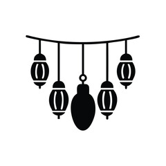 Hanging lanterns silhouette
