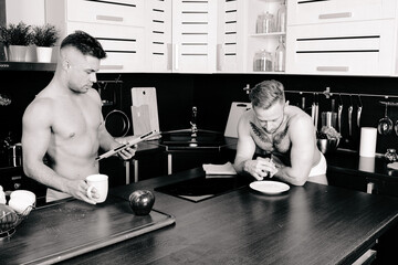 A young couple sorts out their relationship at home.