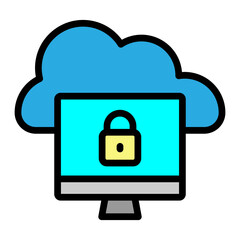 Access Control Vector Filled Icon Design