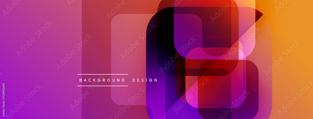 Poster abstract gradient layers create dynamic composition. purple, orange hues blend, forming modern backg