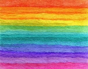 Abstract striped rainbow watercolor background. High quality