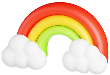 Cloud with Rainbow Illustration