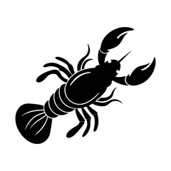 Seafood crustacean vector design element silhouette