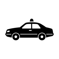 Fototapeta premium Isolated vehicle law enforcement transport icon silhouette