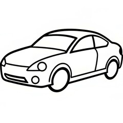 Car Coloring Page Outline, car