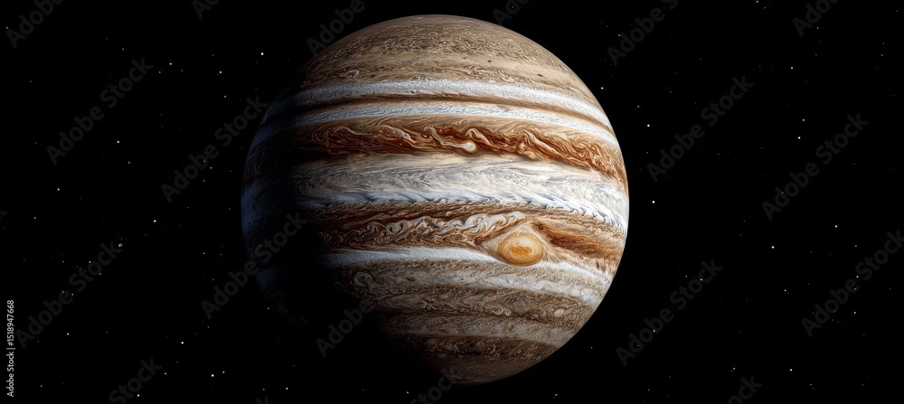 Aufkleber planet jupiter. space astronomy science education. generative ai technology.