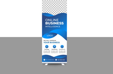 Corporate business standup roll-up banner