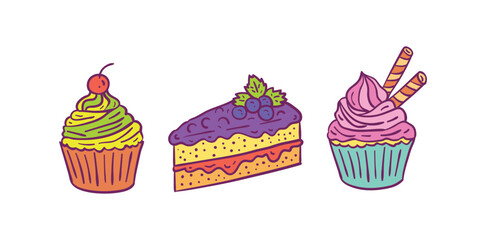 Delicious Dessert Cake Set