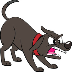 Angry dog expression