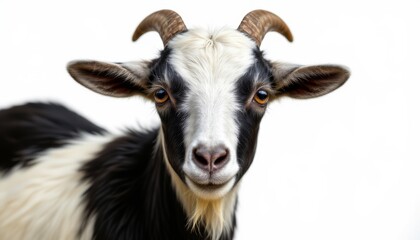 Fototapeta premium Black and White Goat Portrait