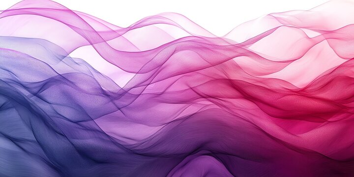 Abstract Purple and Pink Flowing Waves: Serene Digital Artwork